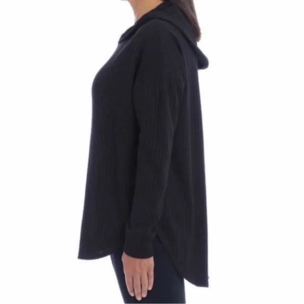 CHASER Black Waffle Thermal Knit Hoodie - Picture 3 of 6